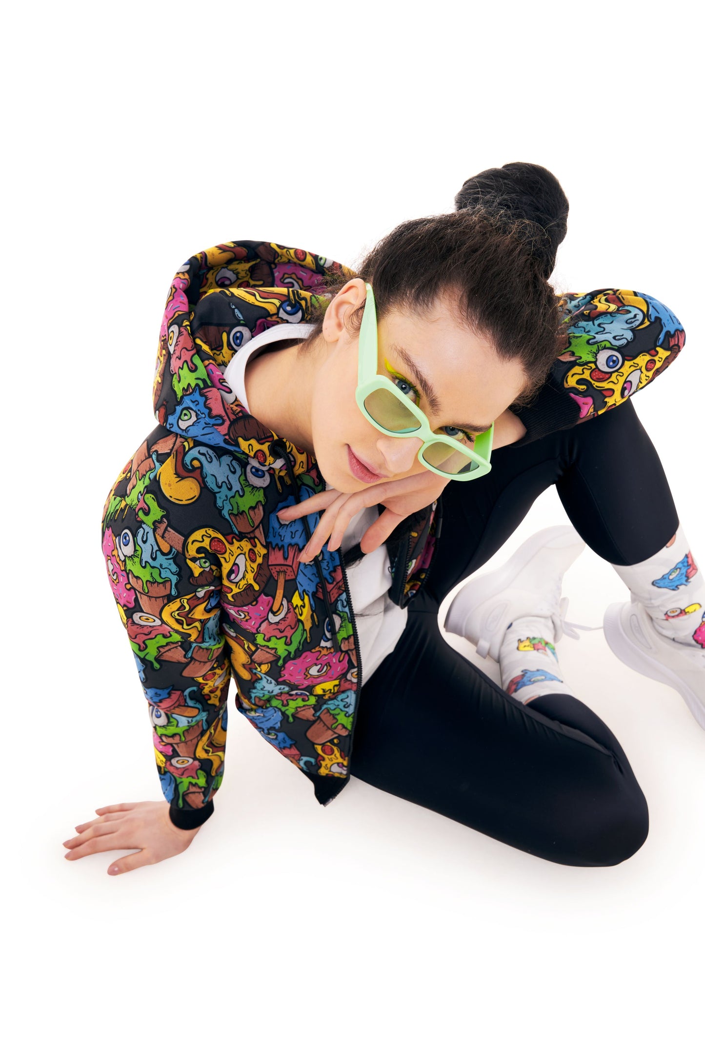 Felpa Zip Scuba All Over Food - UNISEX