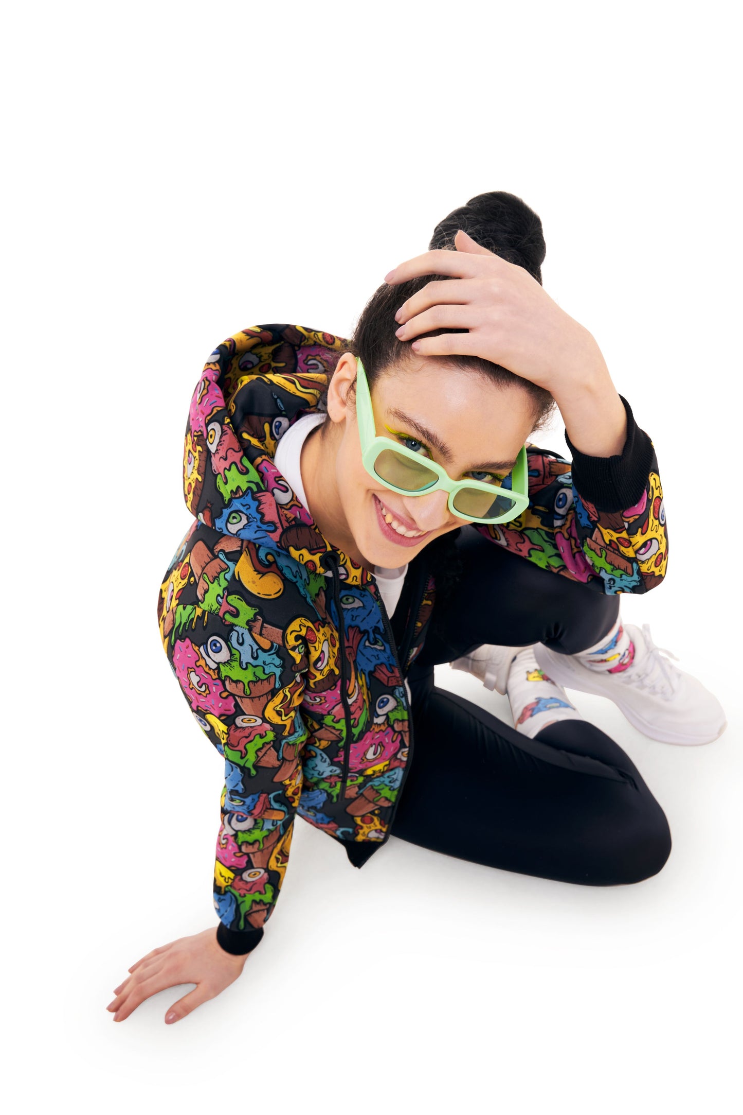 Felpa Zip Scuba All Over Food - UNISEX