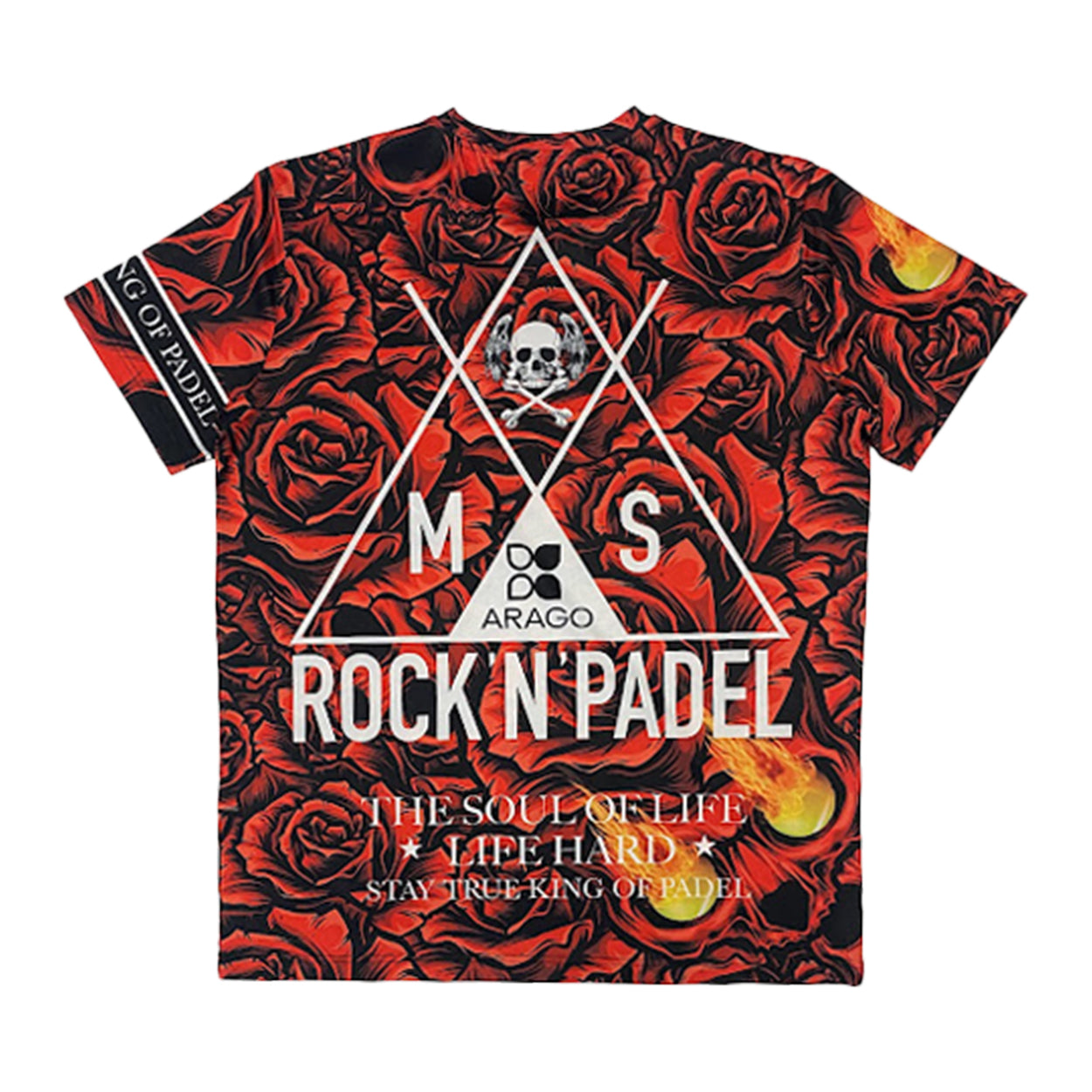 T-Shirt Padel Man RED ROSE MASSIMO SABBADIN